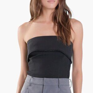 NWT Endless Rose Strapless Pearl Bead Trim Foldover Top (Large)